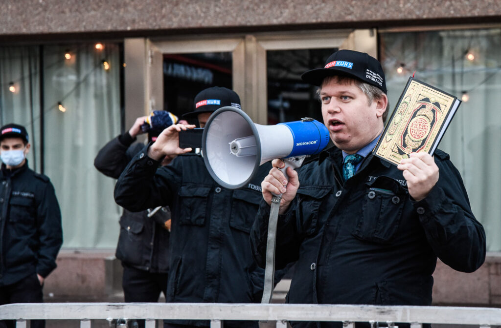 Rasmus Paludan, leader of the far-right political party Stram Kurs, known for on several occasions burning the Quran. Critics argue that he is abusing free speech, while his supporters see him as a free speech champion.