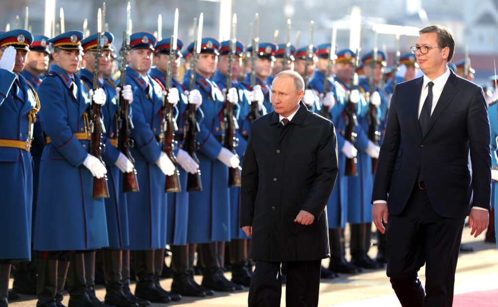 Ryssland och Serbien har alltid haft en speciell relation. Januari 2019 var Vladimir Putin på besök i Serbien och president Aleksandar Vucic.
